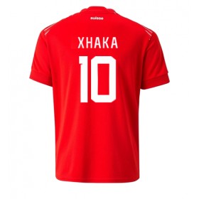 Herren Fußballbekleidung Schweiz Granit Xhaka #10 Heimtrikot WM 2022 Kurzarm